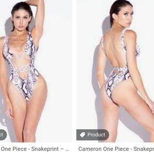 Matte collection Cameron Snake print swim suit